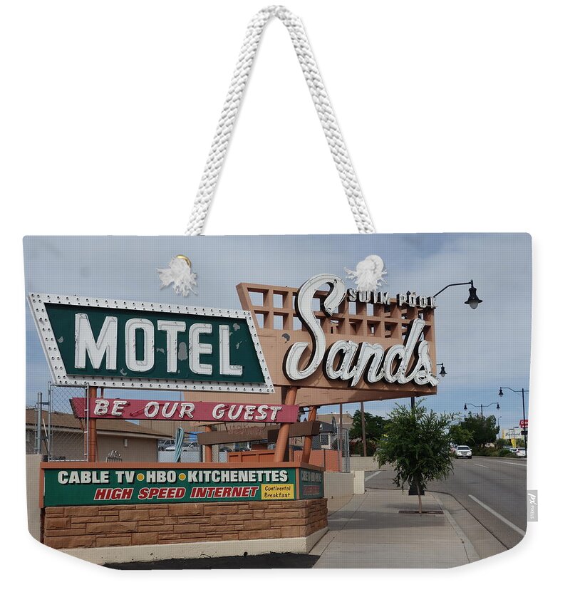 Motel Weekender Tote Bag featuring the photograph Sands Motel #1 by Matthew Bamberg