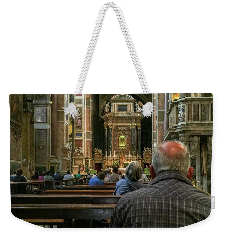 Chisea Weekender Tote Bag featuring the photograph Sant'Agostino #1 by Joseph Yarbrough
