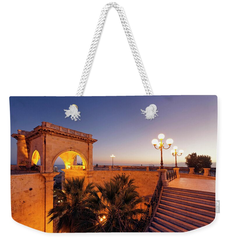 Estock Weekender Tote Bag featuring the digital art Sardinia, Cagliari, Italy #1 by Giuseppe Greco