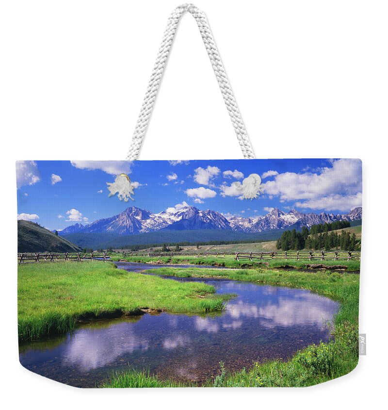 Scenics Weekender Tote Bag featuring the photograph Sawtooth Mountain Range, Idaho by Ron thomas