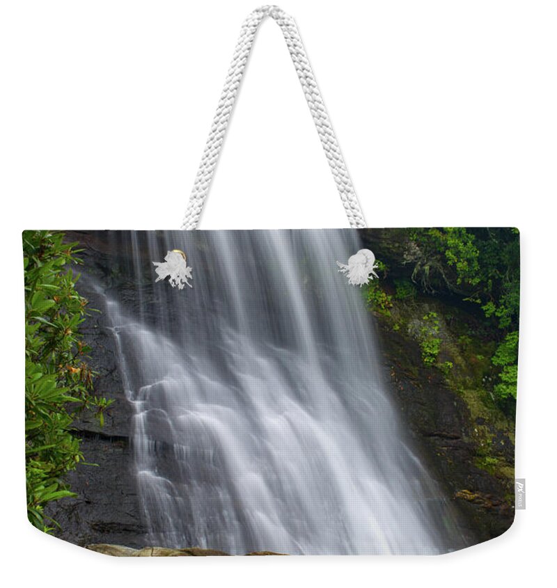 Waterfalls Weekender Tote Bag featuring the photograph Silver Run Falls by Robert J Wagner