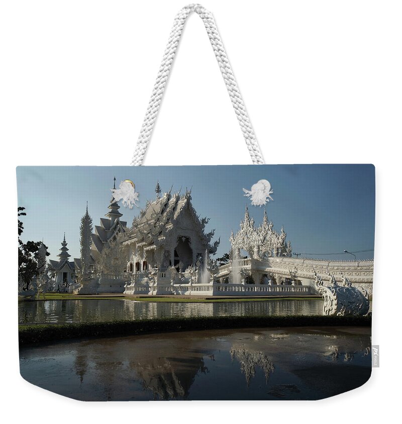 Art Weekender Tote Bag featuring the photograph Thailand White Temple Chiang Rai #1 by Dangdumrong