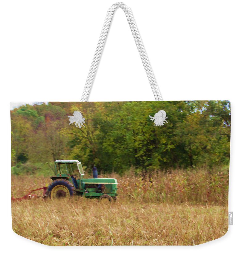 Browned Grass Weekender Tote Bag featuring the photograph The End of the Season #1 by David Zimmerman
