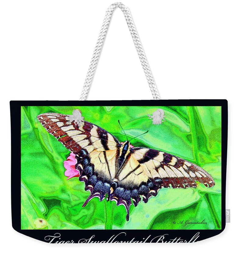 Butterfly Weekender Tote Bag featuring the photograph Tiger Swallowtail Butterfly #1 by A Macarthur Gurmankin