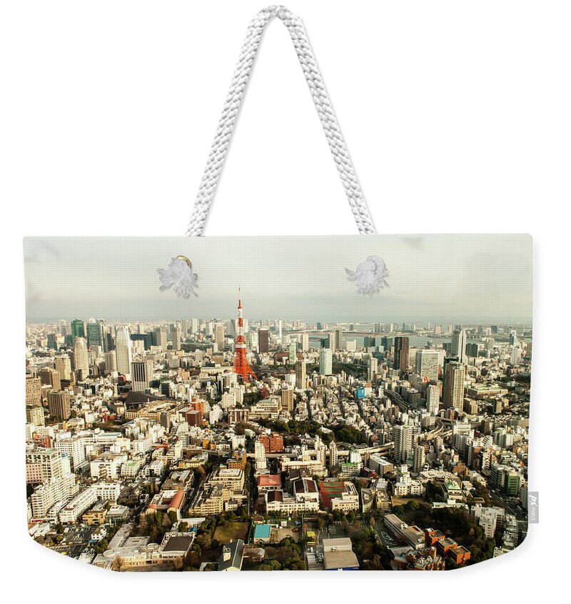 Communications Tower Weekender Tote Bag featuring the photograph Tokyo Skyline #1 by Www.garywhite.nl