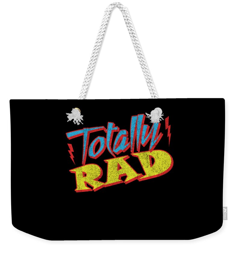 Cool Weekender Tote Bag featuring the digital art Totally Rad #1 by Flippin Sweet Gear