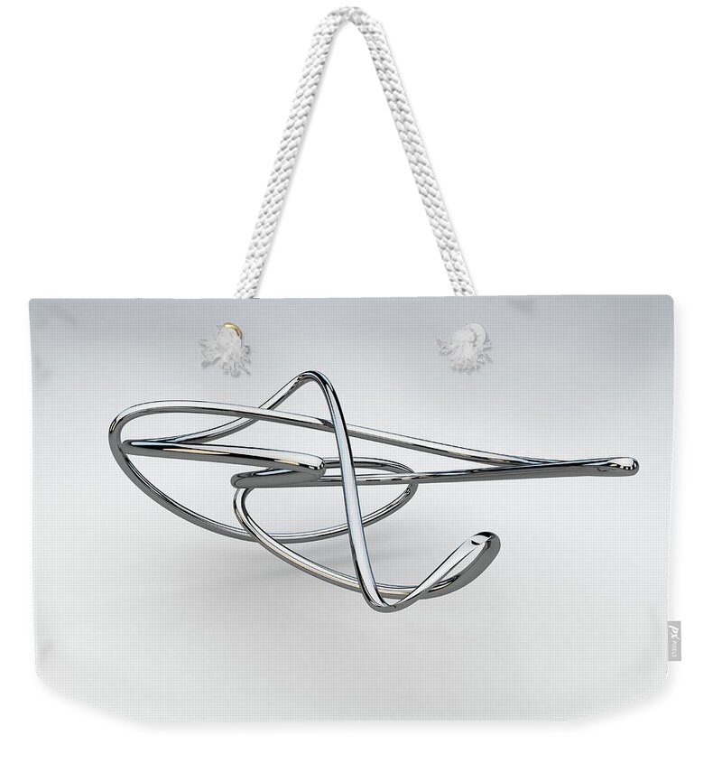 Chrome Weekender Tote Bag featuring the digital art Totally Tubular 1 #1 by Scott Norris