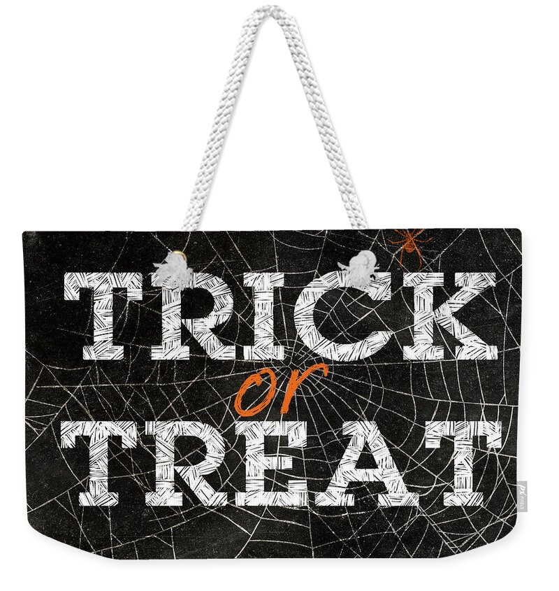 Trick Weekender Tote Bag featuring the digital art Trick Or Treat #1 by Sd Graphics Studio