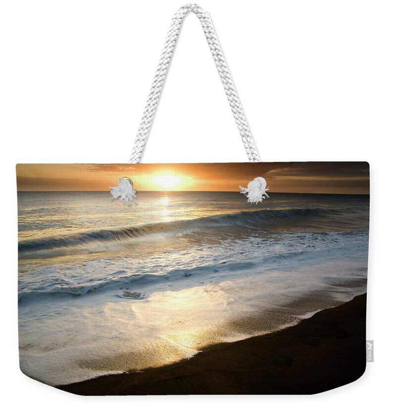 Black Color Weekender Tote Bag featuring the photograph Waimea Sunset, Islands Of Hawaii #1 by Jimkruger