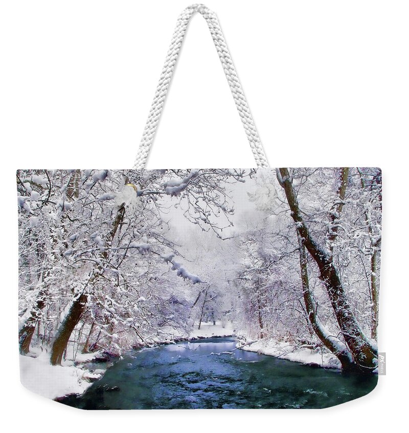 Christmas Weekender Tote Bag featuring the photograph Winter White by Jessica Jenney