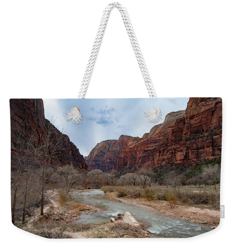 Zion Weekender Tote Bag featuring the photograph Zion Canyon #2 by Mark Duehmig