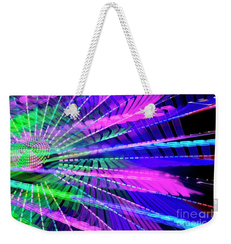 Art Effect Weekender Tote Bag featuring the photograph Lights in Motion #10 by Anthony Totah