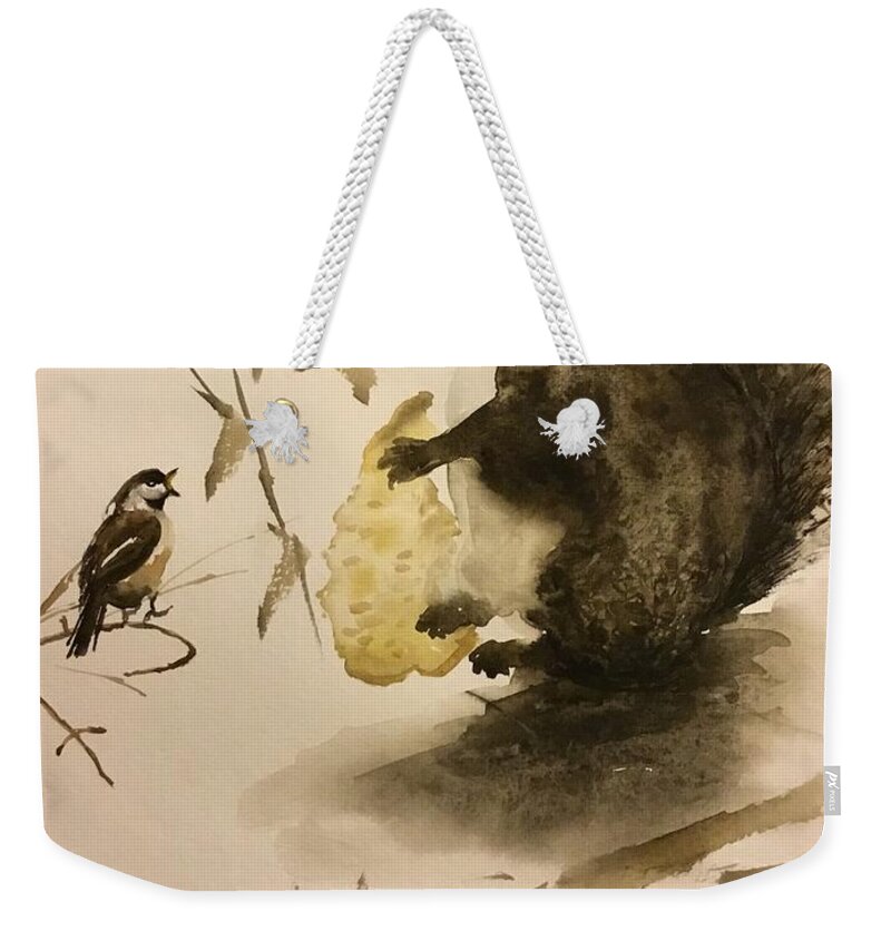 1072019 Weekender Tote Bag featuring the painting 1072019 by Han in Huang wong