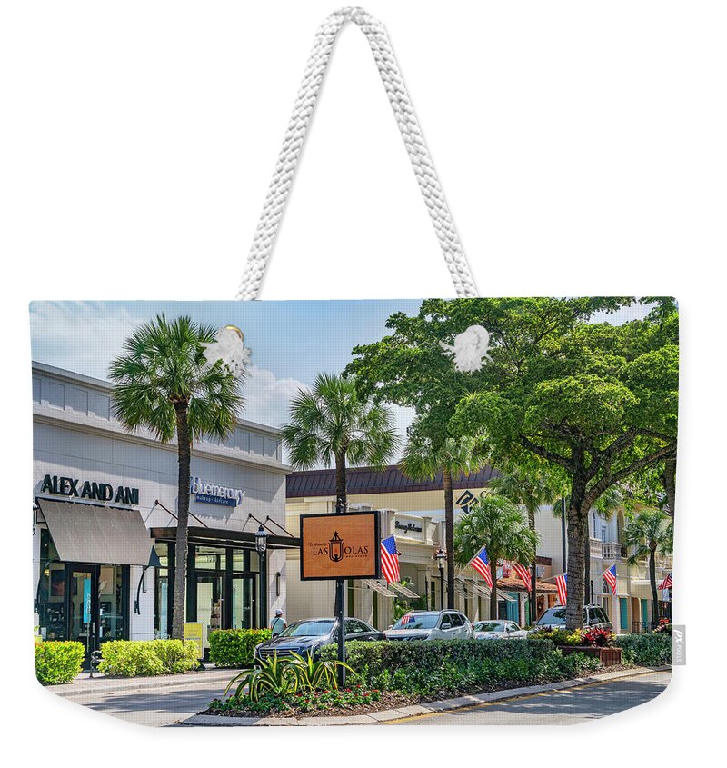 Estock Weekender Tote Bag featuring the digital art Las Olas Blvd, Fort Lauderdale, Fl #12 by Laura Zeid