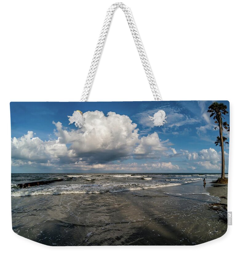 Beach Weekender Tote Bag featuring the photograph Beach scenes at hunting island south carolina #13 by Alex Grichenko