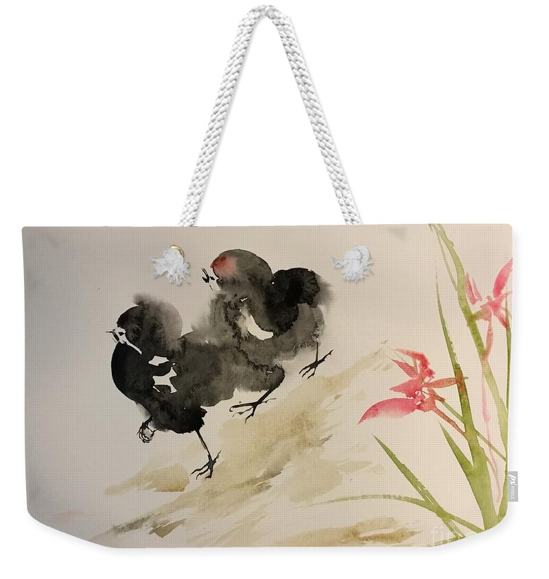 1402019 Weekender Tote Bag featuring the painting 1402019 by Han in Huang wong
