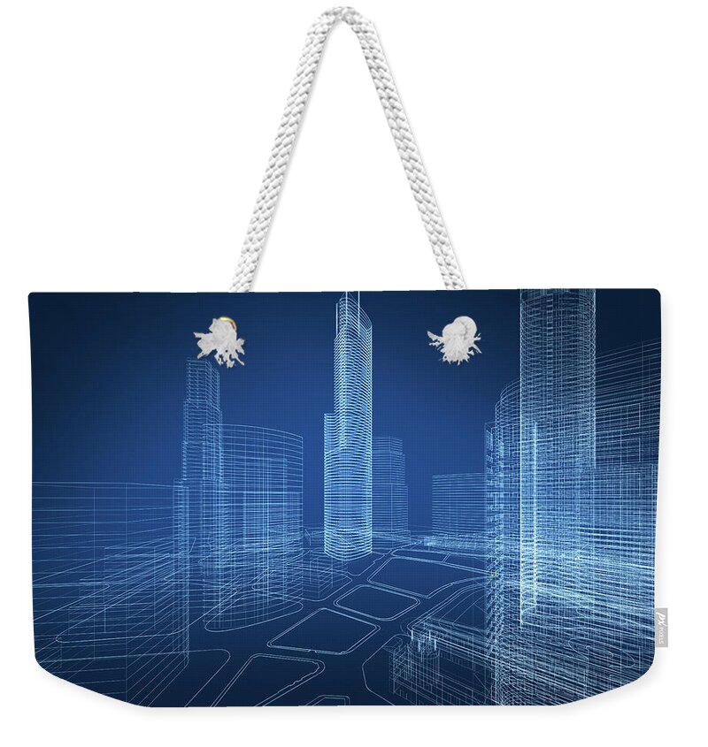 Plan Weekender Tote Bag featuring the photograph 3d Architecture Abstract by Nadla