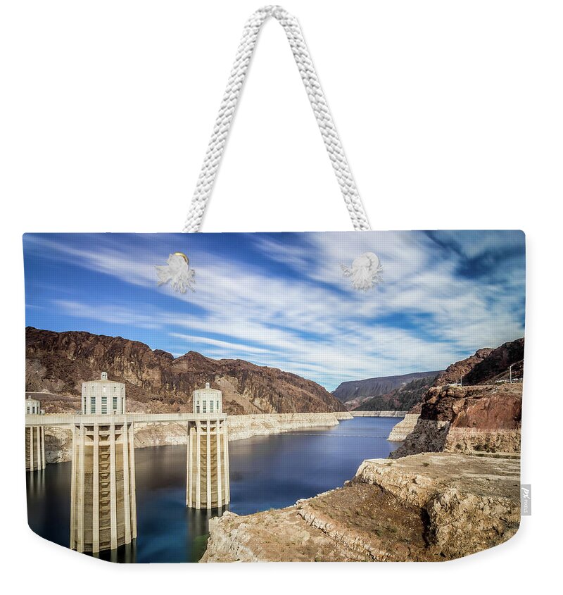 Hoover Weekender Tote Bag featuring the photograph Wandering Around Hoover Dam On Lake Mead In Nevada And Arizona #17 by Alex Grichenko
