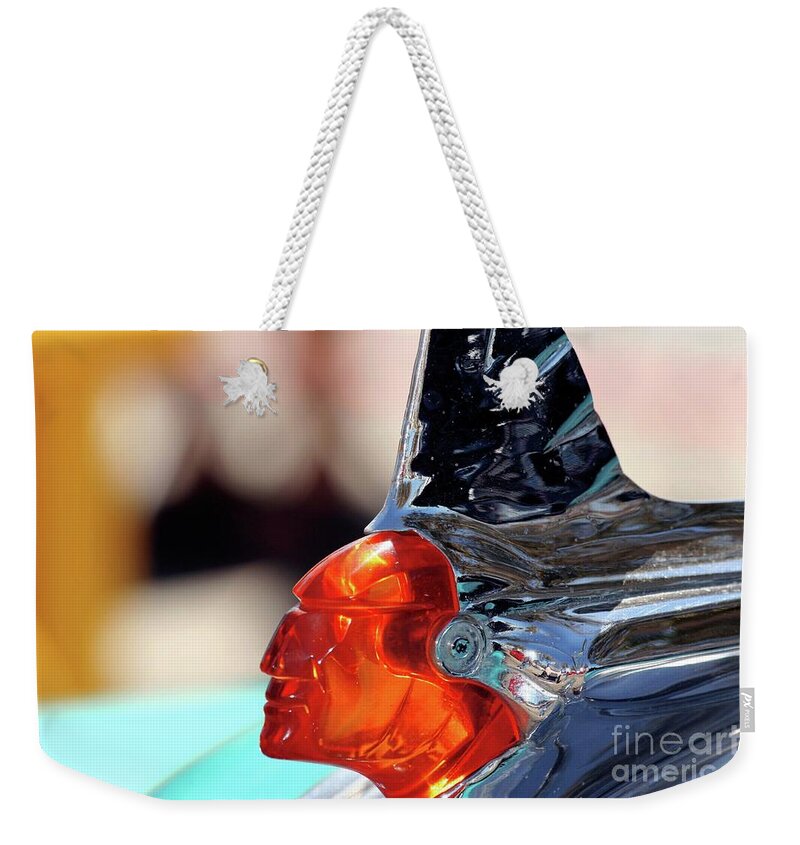 1951 Pontiac Weekender Tote Bag featuring the photograph 1951 Pontiac by Terri Brewster