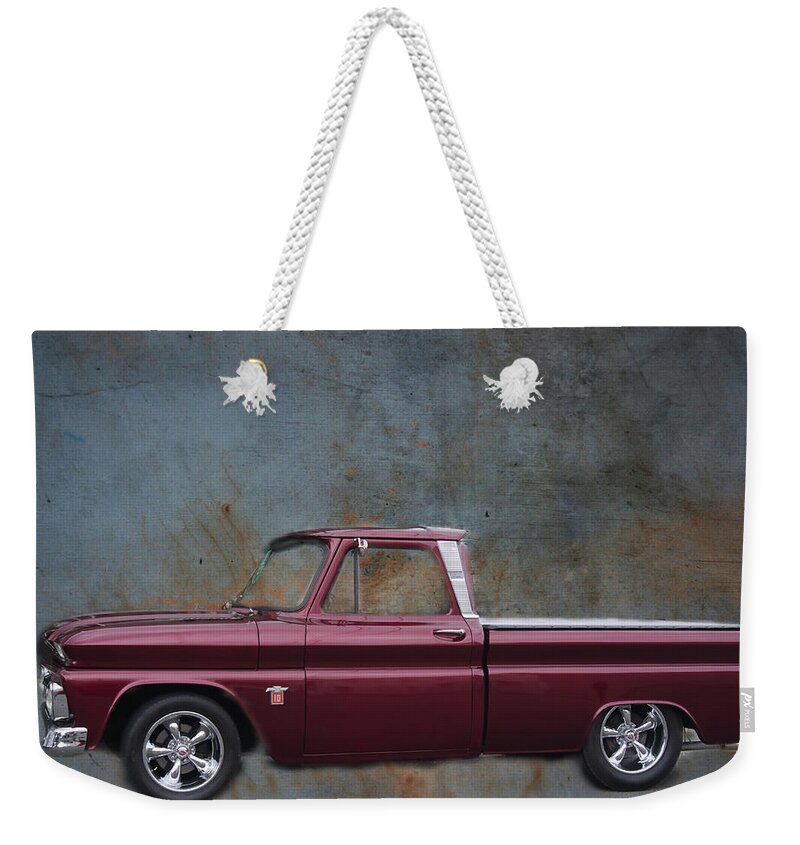 Junkyard Weekender Tote Bag featuring the photograph 1964 Chevy C 10 classic truck by Cathy Anderson