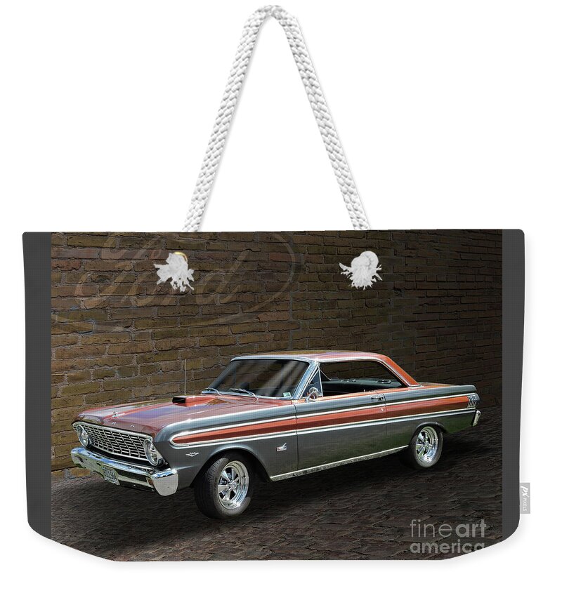 1964 Weekender Tote Bag featuring the photograph 1964 Ford Falcon by Ron Long