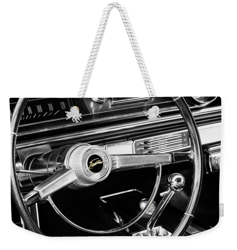 1965 Weekender Tote Bag featuring the photograph 1965 Chevrolet Impala by Dennis Hedberg