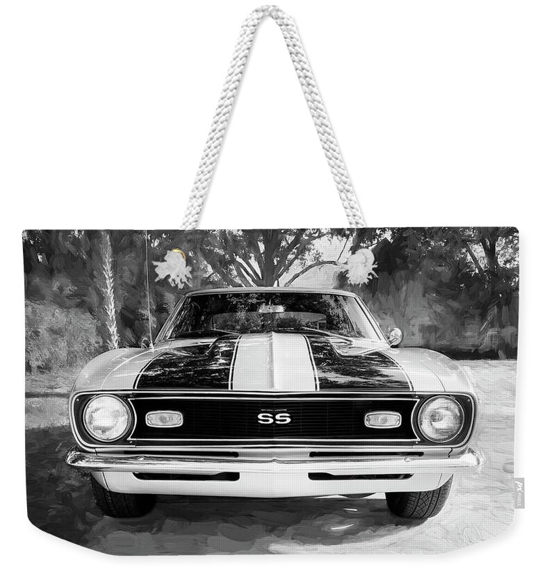 1968 Chevrolet Camaro  Weekender Tote Bag featuring the photograph 1968 Chevrolet Camaro 350 SS A105 by Rich Franco