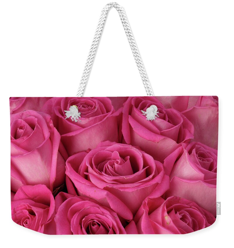 Large Group Of Objects Weekender Tote Bag featuring the photograph A Close-up Of A Bouquet Of Flowers #2 by Nicholas Eveleigh