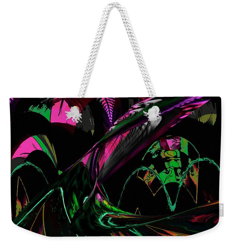 Abstract Weekender Tote Bag featuring the digital art Abstract 1001 #2 by Gerlinde Keating