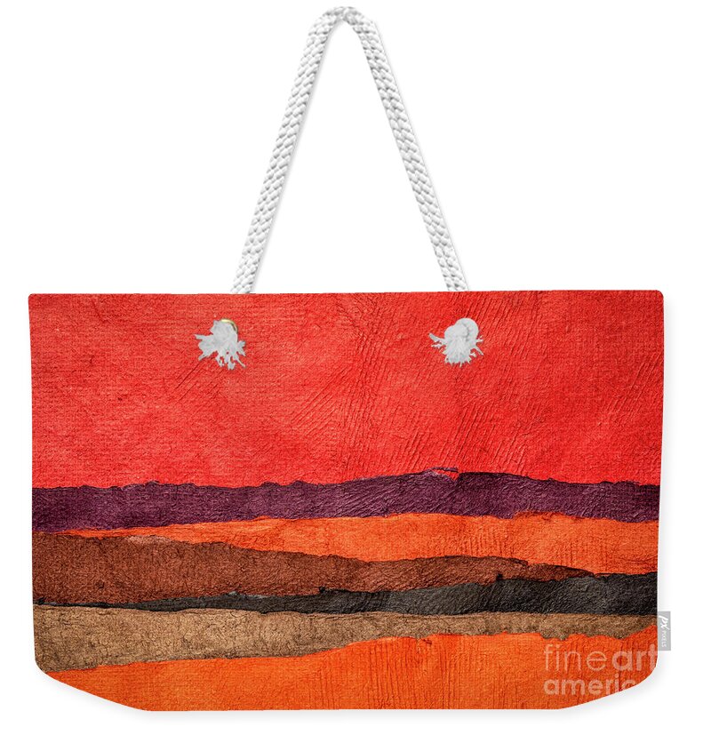 Huun Paper Weekender Tote Bag featuring the photograph Abstract Landscape #2 by Marek Uliasz