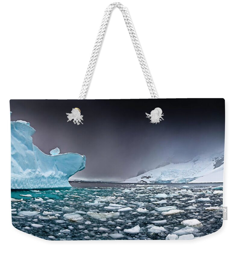 Continent Weekender Tote Bag featuring the photograph Antarctica #2 by Michael Leggero