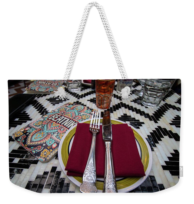 Silverware Weekender Tote Bag featuring the photograph Antique Art Colors #2 by Britten Adams