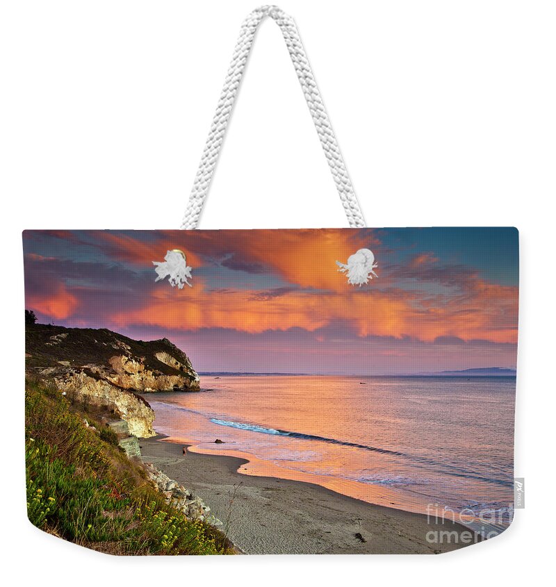 Sunset Weekender Tote Bag featuring the photograph Avila Beach Sunset #2 by Mimi Ditchie