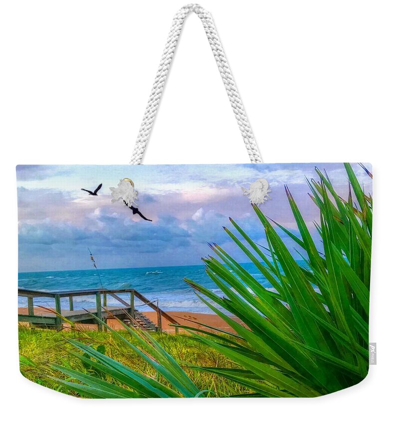Beach Weekender Tote Bag featuring the photograph Beach Day #3 by Debbi Granruth