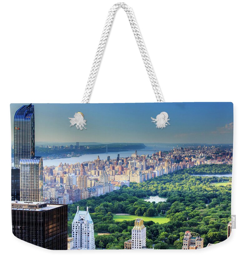 Estock Weekender Tote Bag featuring the digital art Central Park, Nyc #2 by Maurizio Rellini