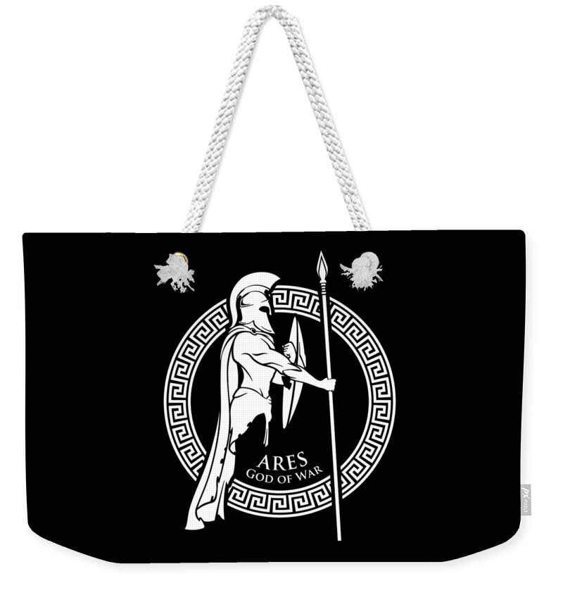 Myths Weekender Tote Bag featuring the digital art Greek Mythology Gift Ancient Greece History Lovers of Ares Gods Goddesses Deities #2 by Martin Hicks
