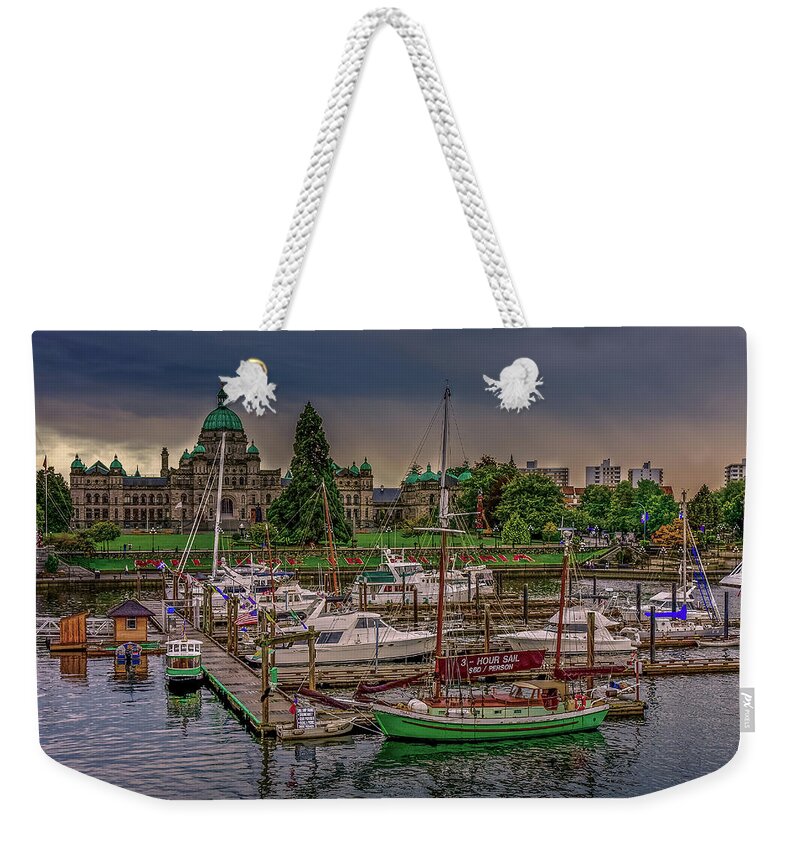 Harbor Weekender Tote Bag featuring the photograph Harbor and Parliament Building #2 by Darryl Brooks