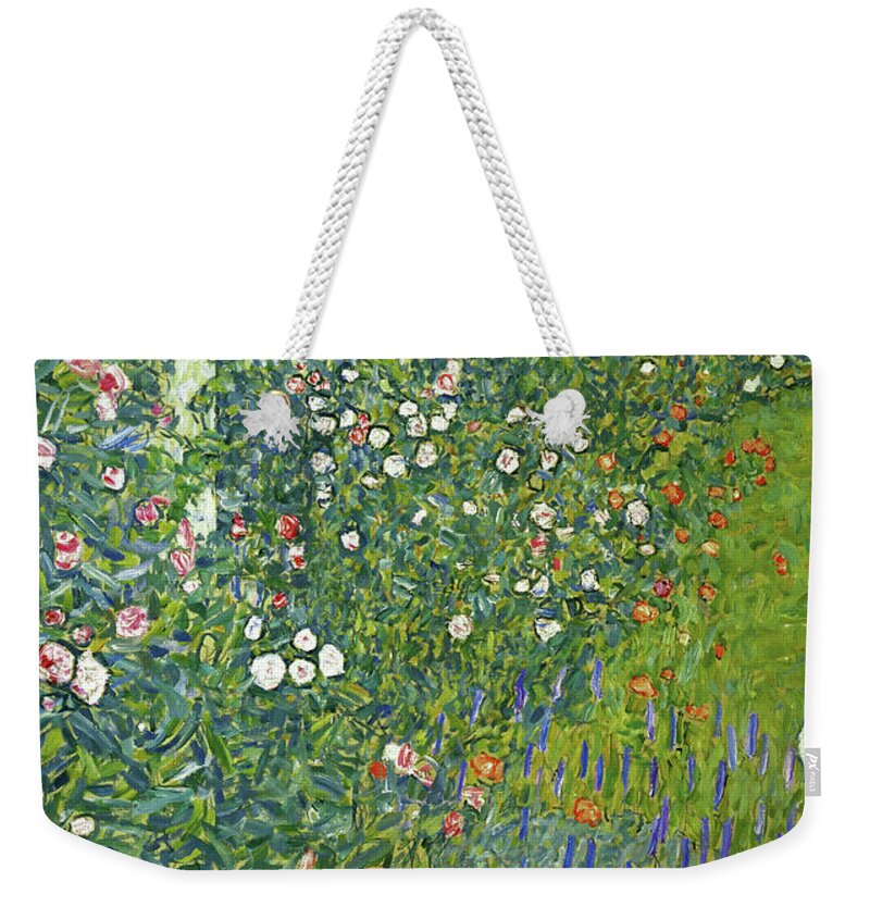 Klimt Weekender Tote Bag featuring the painting Italian Garden Landscape #2 by Gustav Klimt