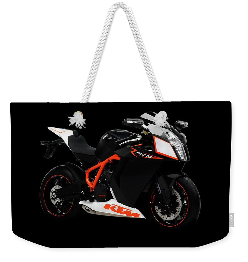 Ktm Weekender Tote Bag featuring the mixed media KTM Duke 200 #2 by Smart Aviation