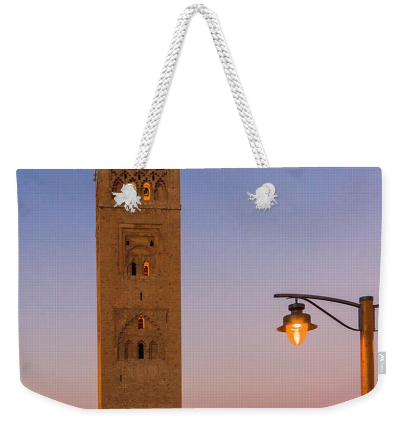 Tranquility Weekender Tote Bag featuring the photograph Minaret Of The Koutoubia Mosque #2 by Nico Tondini