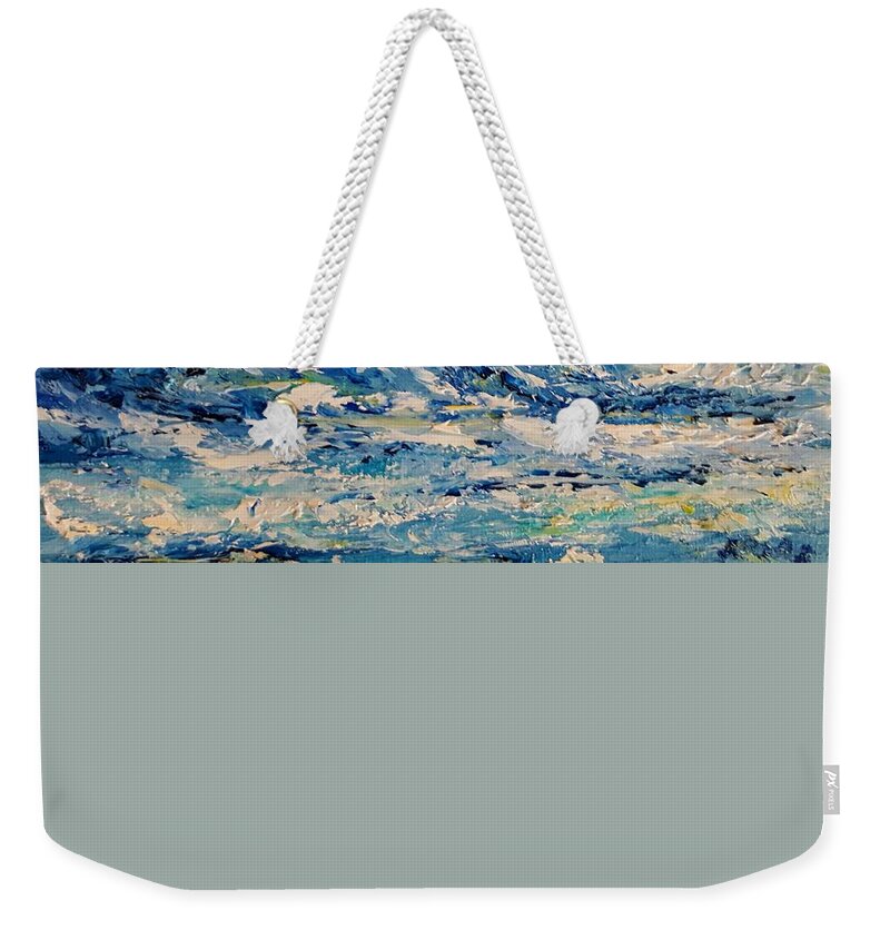 Surf Weekender Tote Bag featuring the painting Morning Surf #1 by Fred Wilson