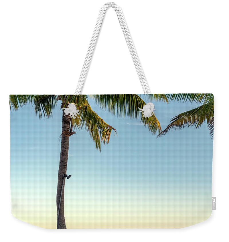 Estock Weekender Tote Bag featuring the digital art Pier, Islamorada, Florida #2 by Laura Zeid