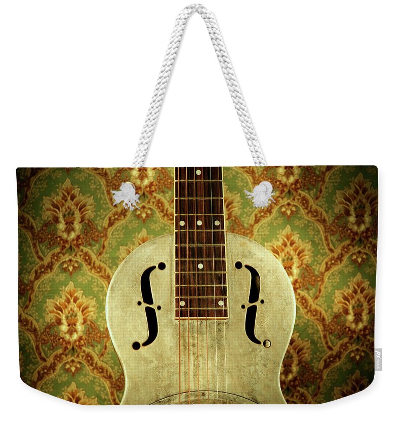 Music Weekender Tote Bag featuring the photograph Resonator Guitar #2 by Bns124