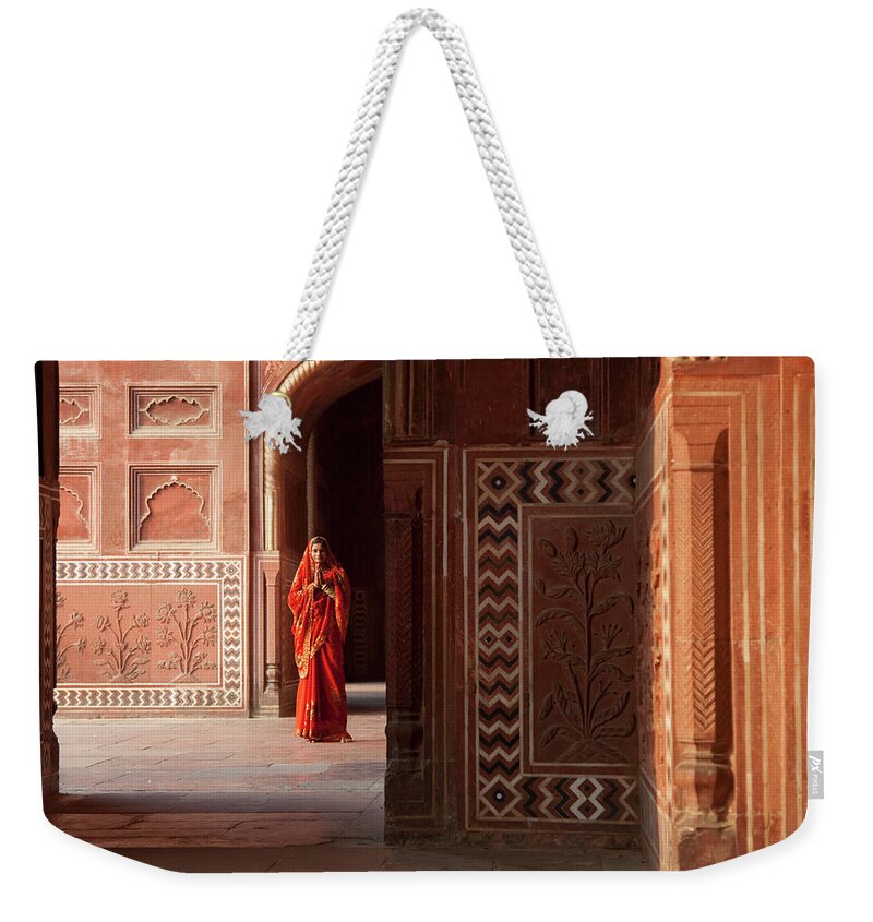 Asian And Indian Ethnicities Weekender Tote Bag featuring the photograph View Of Taj Mahal #2 by Grant Faint