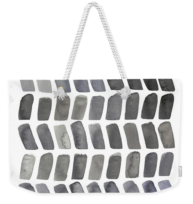 Abstract Weekender Tote Bag featuring the painting Watercolor Chevron I by Grace Popp