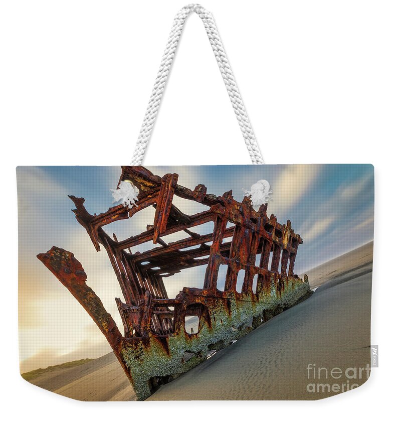 Shipwreck Weekender Tote Bag featuring the photograph Wreck Of The Peter Iredale by Doug Sturgess