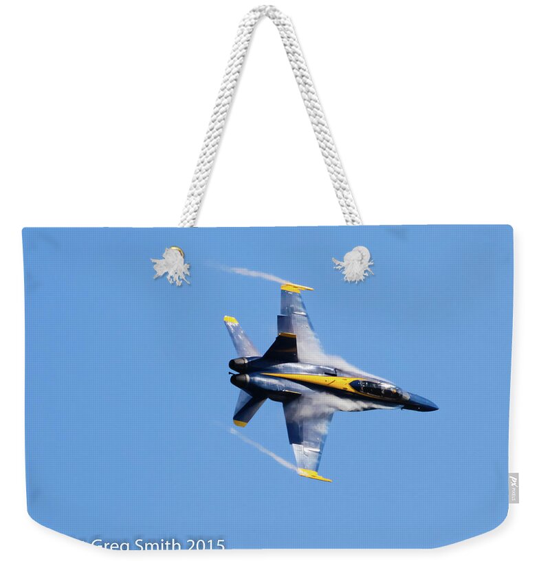 Blue Angels Nas Oceana Weekender Tote Bag featuring the photograph Blue Angels NAS Oceana #25 by Greg Smith