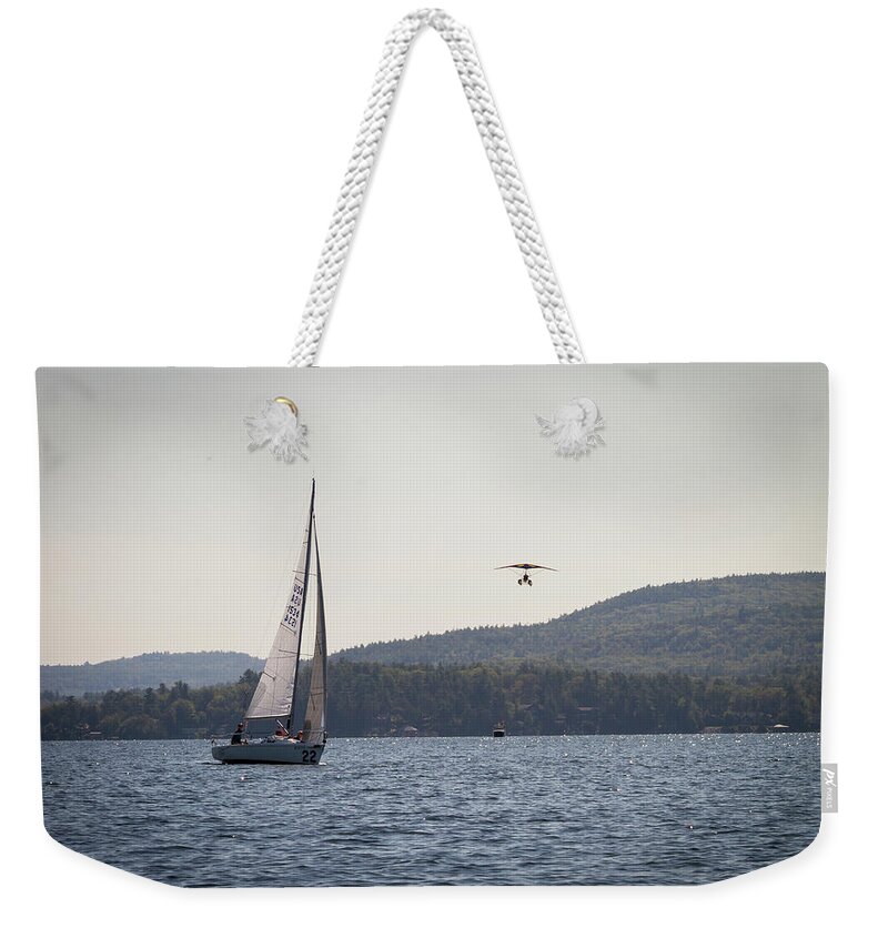 Sailing Weekender Tote Bag featuring the photograph 2019 J80 North American Championships #28 by Benjamin Dahl