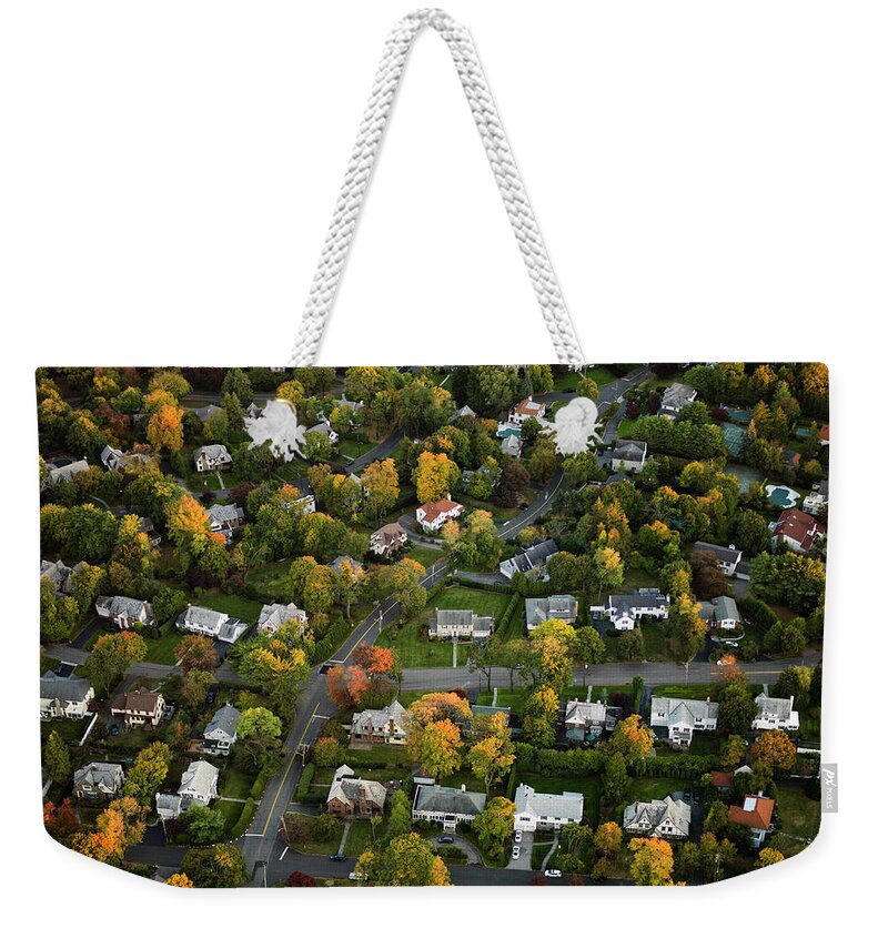 Suburb Weekender Tote Bag featuring the photograph Aerial Photography Of Suburbs, Ny #3 by Michael H
