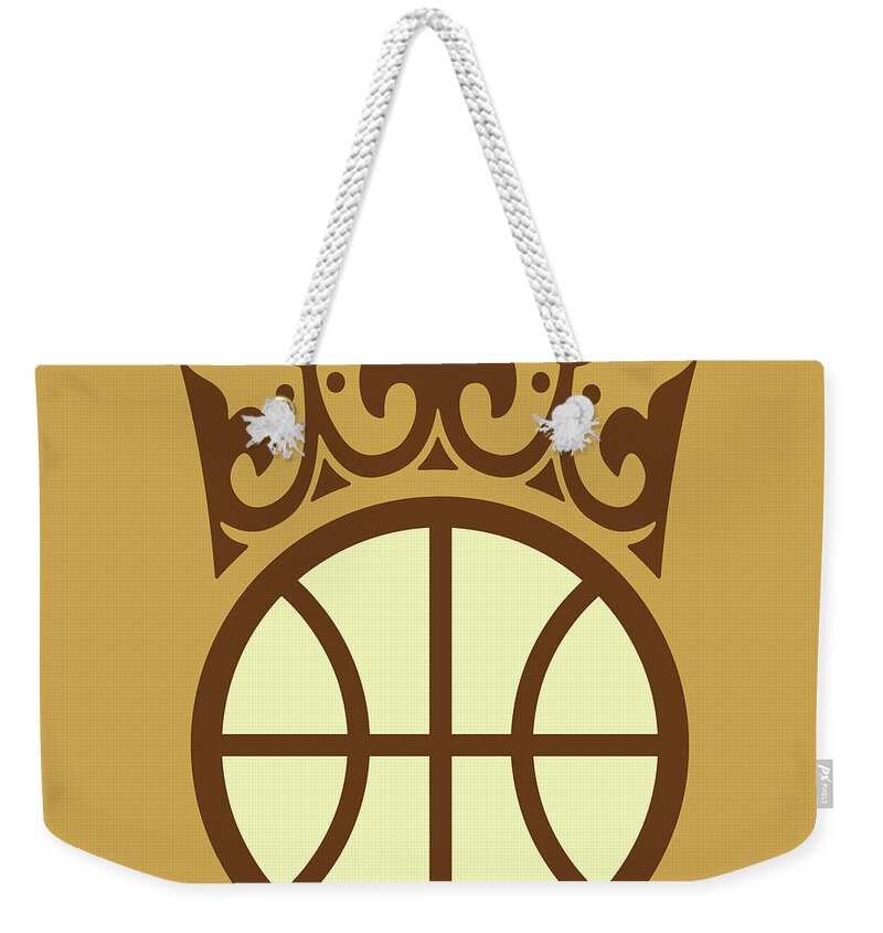 Ball Weekender Tote Bag featuring the drawing Crown and Basketball #3 by CSA Images